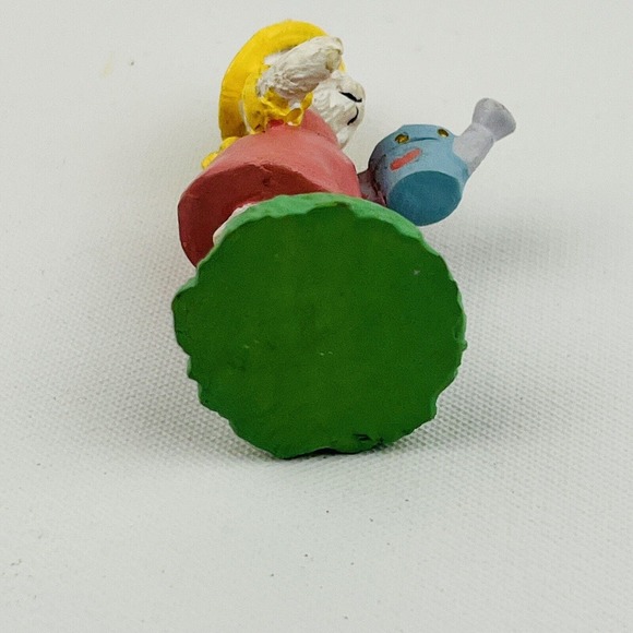 Cottontail Lane Bunny Holding Watering Can Resin Figurine Yellow Dress Easter - Picture 4 of 4